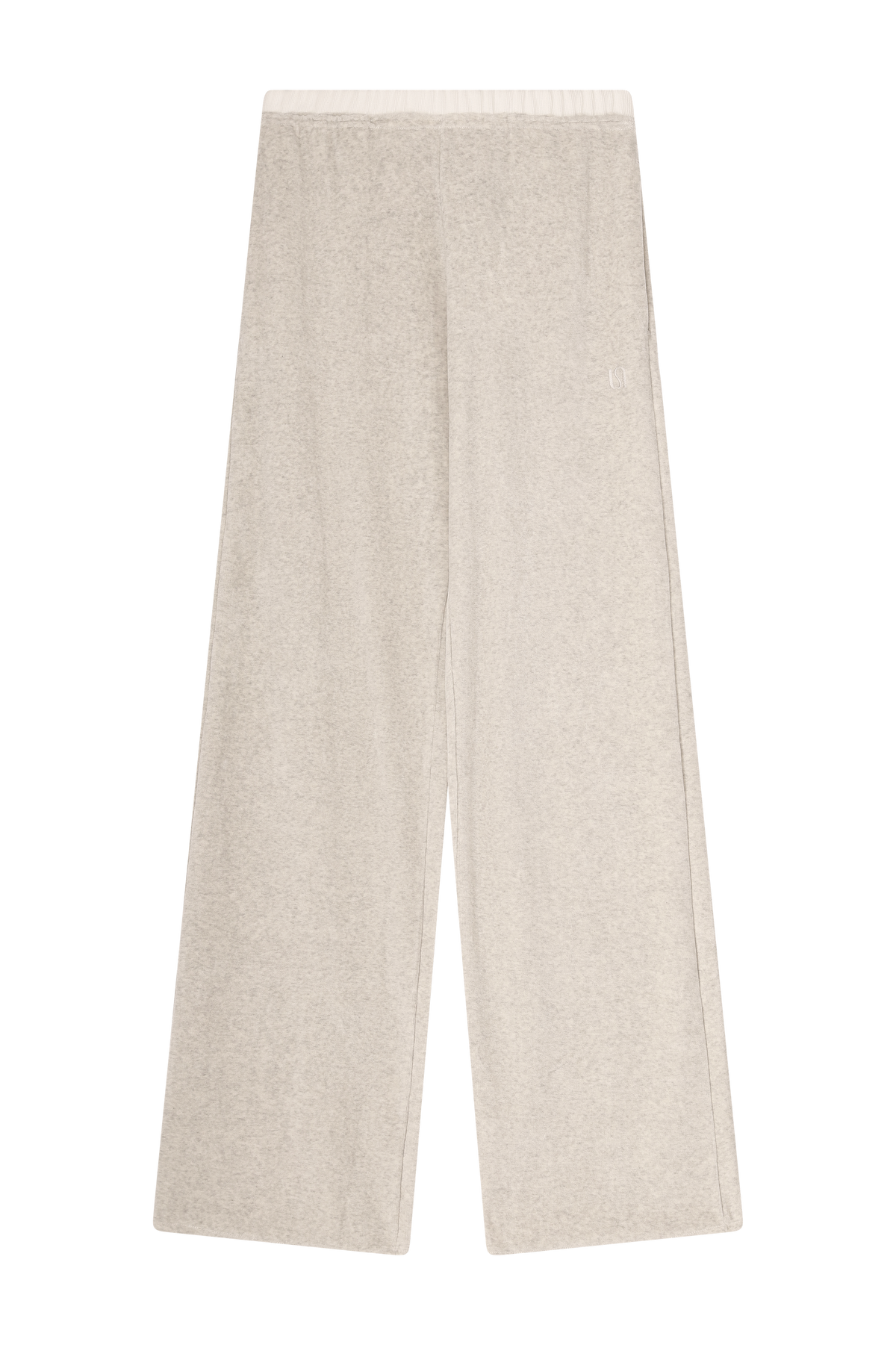 Emmanuel Pants Velour Light Grey Melange