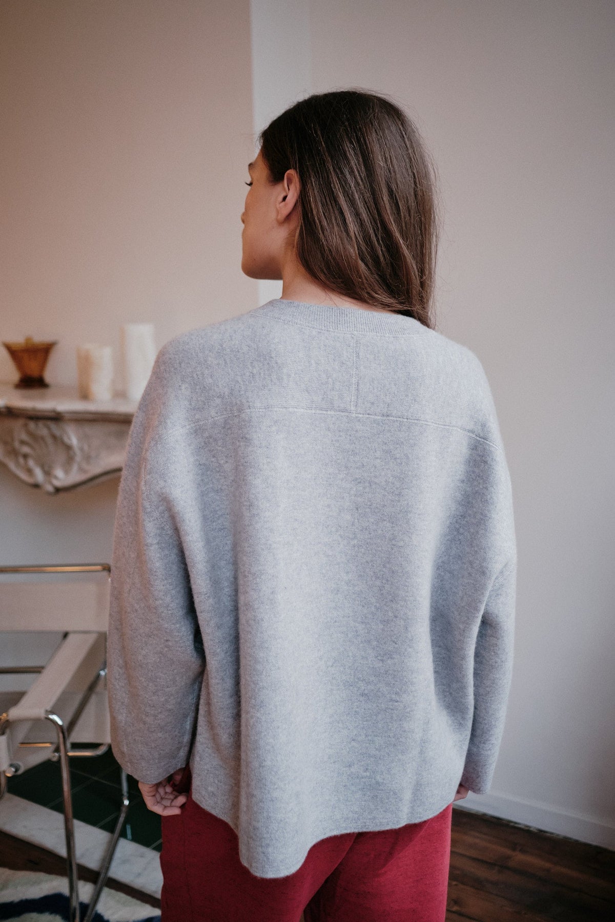 Bebe Cashmere Grey Melange back