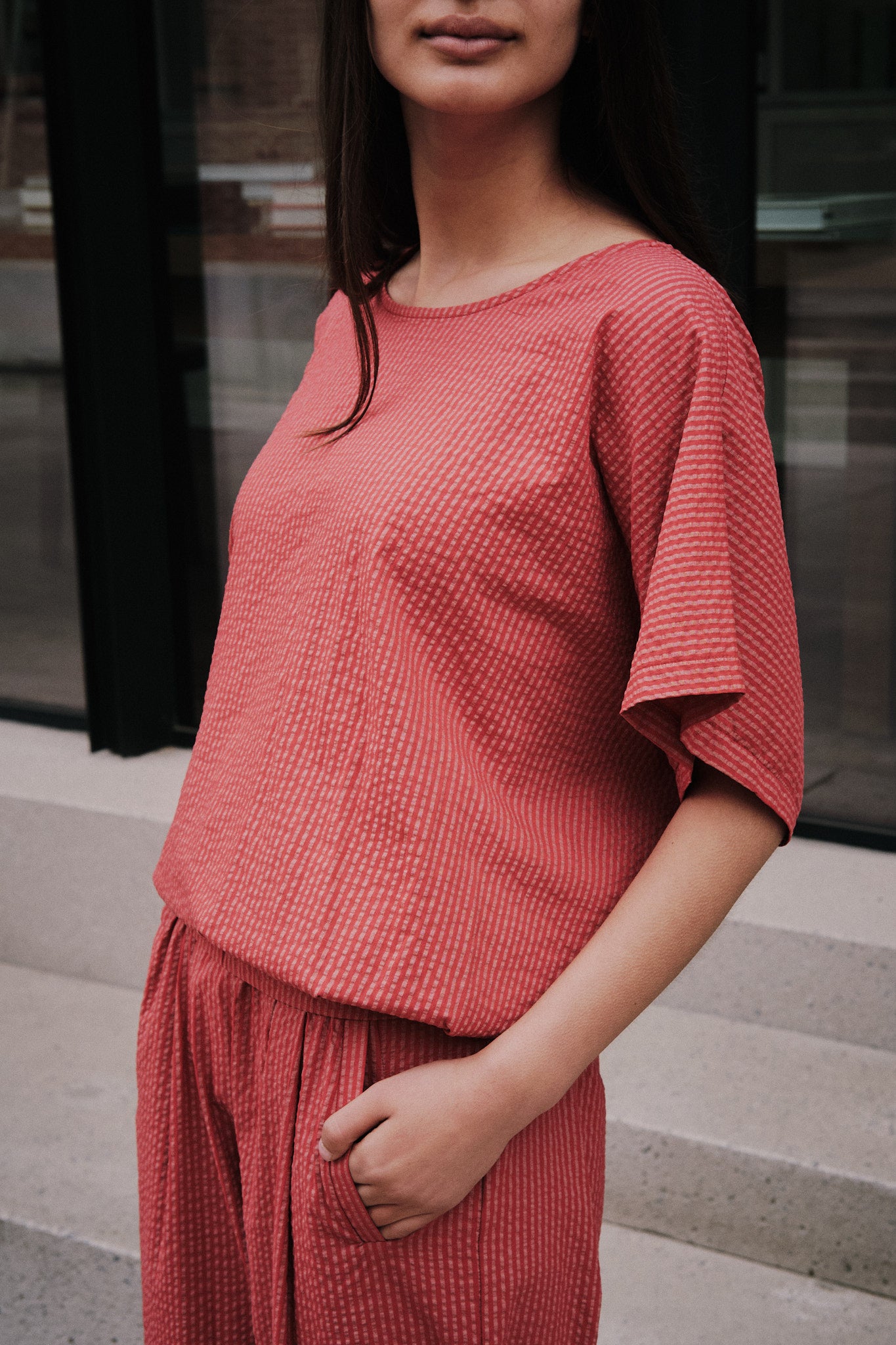 Vela Top Seersucker