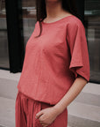 Vela Top Seersucker