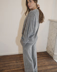 Emmanuel Pants Velour Dark Grey