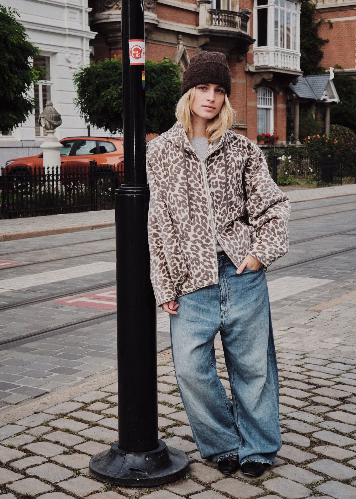 Chamberi Jacket Bonded Velour Leopard